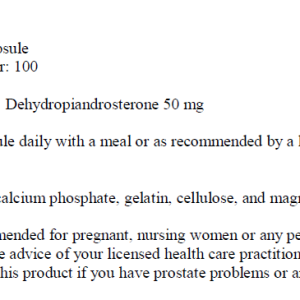 Ultimate Nutrition - DHEA 50mg. / 100 caps.