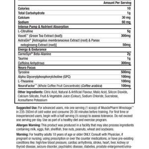 Muscle Pharm Wreckage Pre-Workout / 25 Дози​