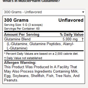 Muscle Pharm - Glutamine / 300gr.