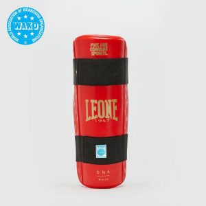 Leone 1947 DNA WAKO Approved Shin Guards - Red