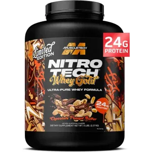 Nitro Tech 100% Whey Gold MuscleTech 2270 грама LIMITED EDITION CHOCOLATE PEANUT BUTTER