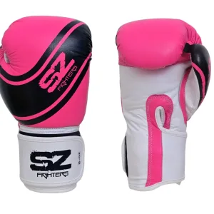 SZ Fighters – Боксови ръкавици естествена кожа Champion – Pink
