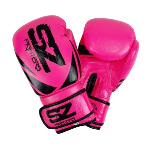 SZ Fighters – Боксови ръкавици естествена кожа – Neon Pink - 8 oz