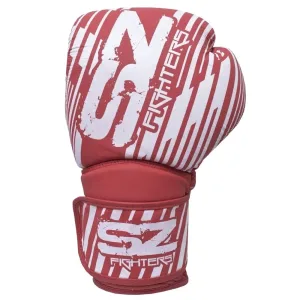 SZ Fighters – Боксови ръкавици естествена кожа – Plasma 2.0  Moroone – White - 14 oz