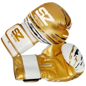 SZ Fighters – Боксови ръкавици изкуствена кожа – Madness – Gold - 14 oz