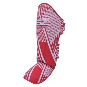 SZ Fighters – Тай Протектори за Крака Plasma 2.0 Red-White - L