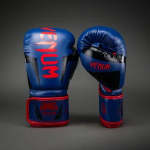Venum Elite Boxing Gloves - Dark Blue/Red