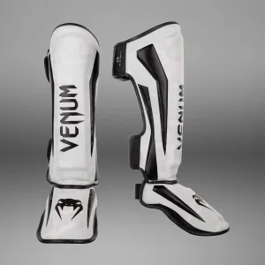 Venum Elite Shin Guards - White Camo