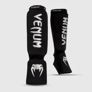 Venum Kontact Shin Guards - Black/Silver