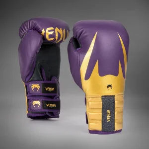 Venum Reverso Boxing Gloves - Dark Purple/Gold