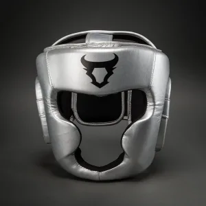 Ringhorns Charger by Venum Headgear- Silver/Black