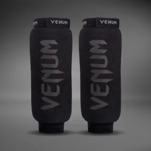 Venum Kontact Shin Guards Without Foot - Black/Black
