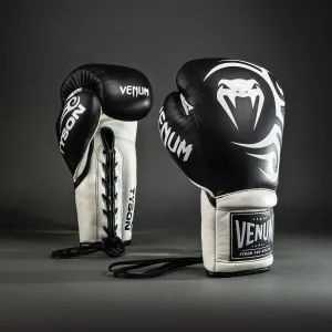 Venum Giant 2.0 Mike Tyson Pro Boxing Gloves with Laces - Deep Black/Optical White